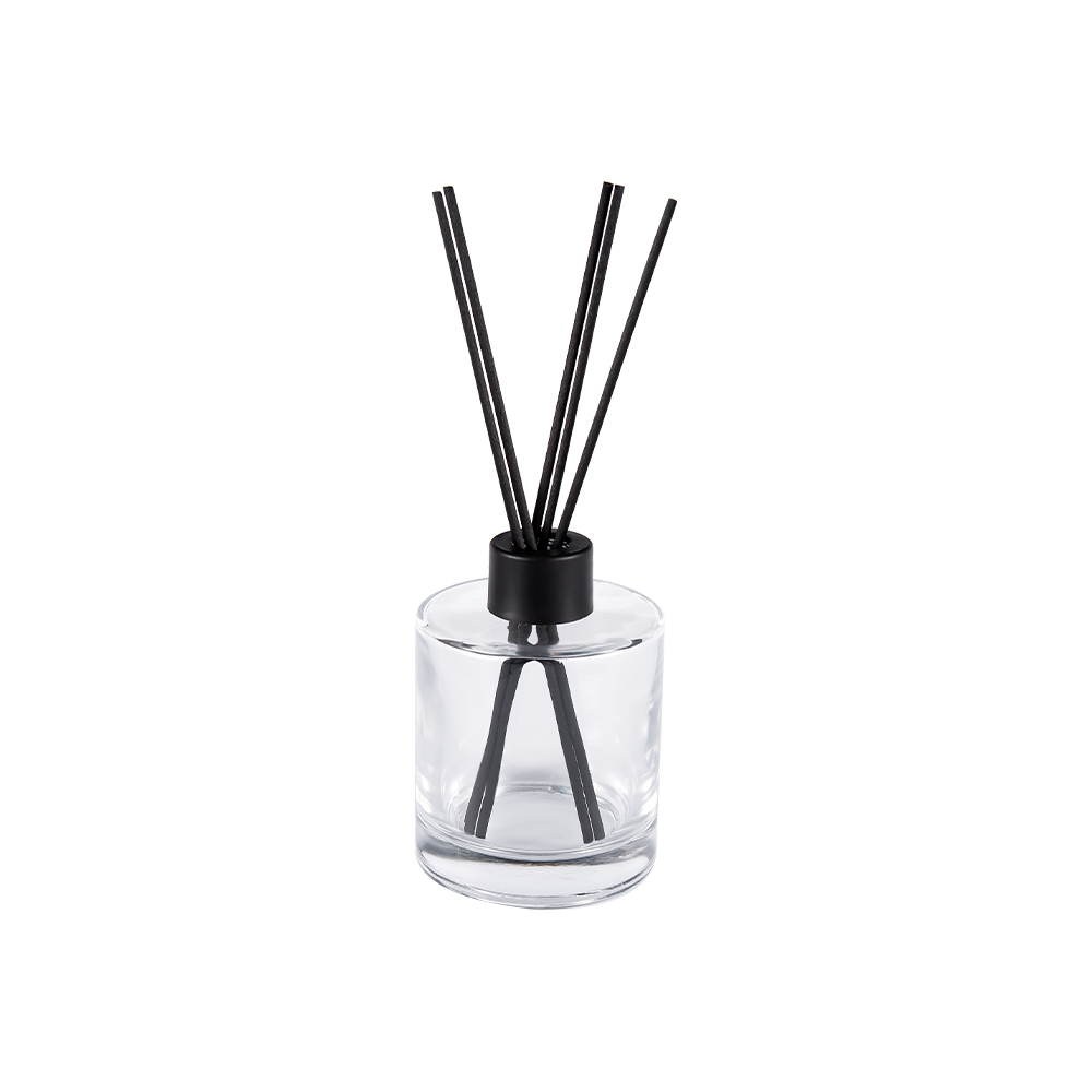 برچسب فیبر رنگی بطری شیشه ای فلینت استوانه ای HJ-RX2109 درپوش آلومینیومی پلاستیکی