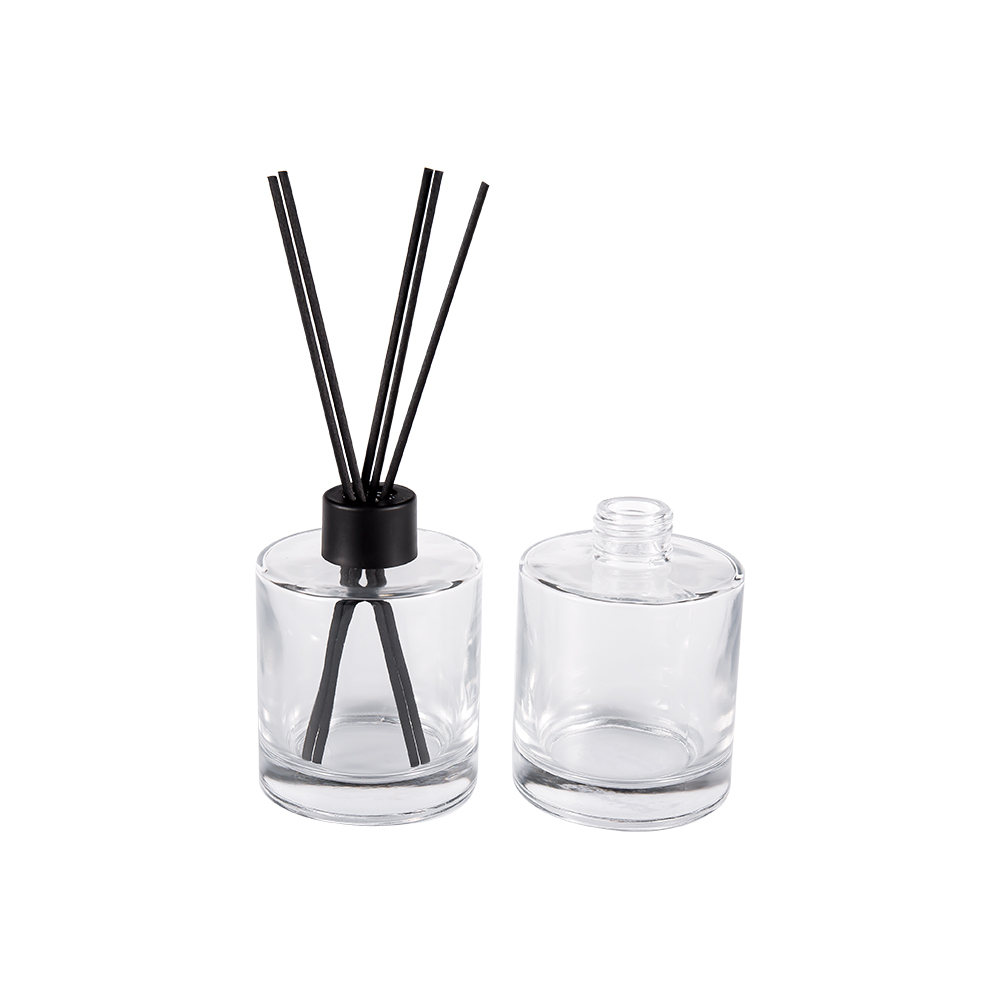 برچسب فیبر رنگی بطری شیشه ای فلینت استوانه ای HJ-RX2109 درپوش آلومینیومی پلاستیکی