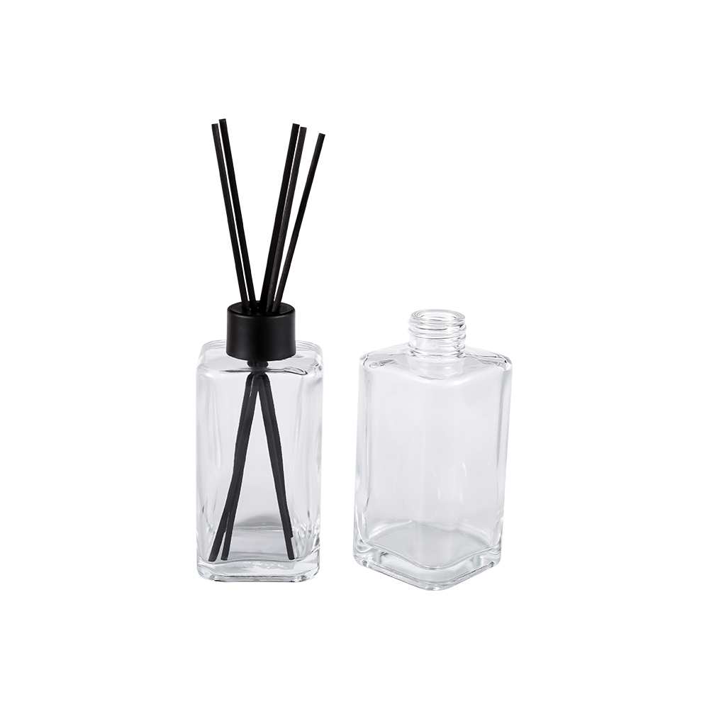 برچسب فیبر آلومینیومی درب بطری مشکی مات با ظرفیت بزرگ HJ-RX2247 شیشه ای شفاف رایحه درمانی