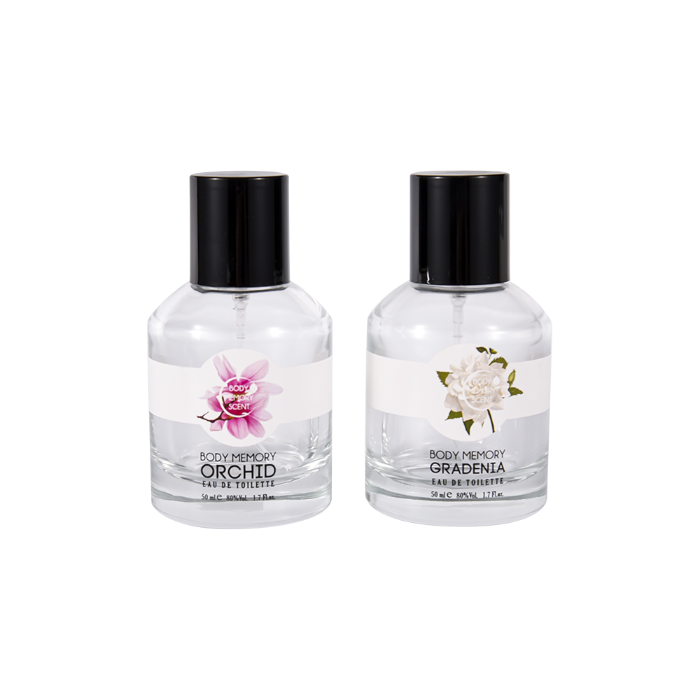 بطری عطر شیشه ای شفاف GC4815-WJ2531 50ML با درپوش پلاستیکی PP مشکی