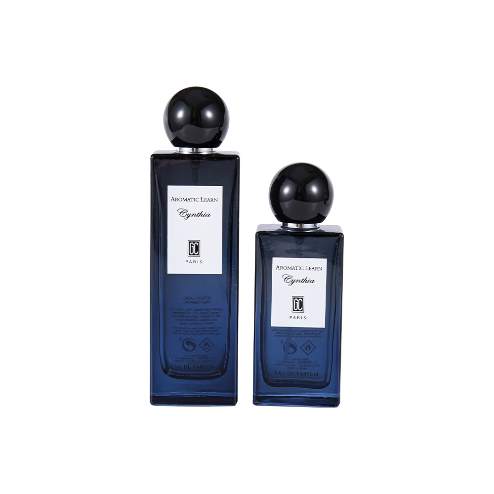 ست بطری عطر مستطیلی تخت باریک GC4015-WJ2402 50ML با درپوش عطر کروی
