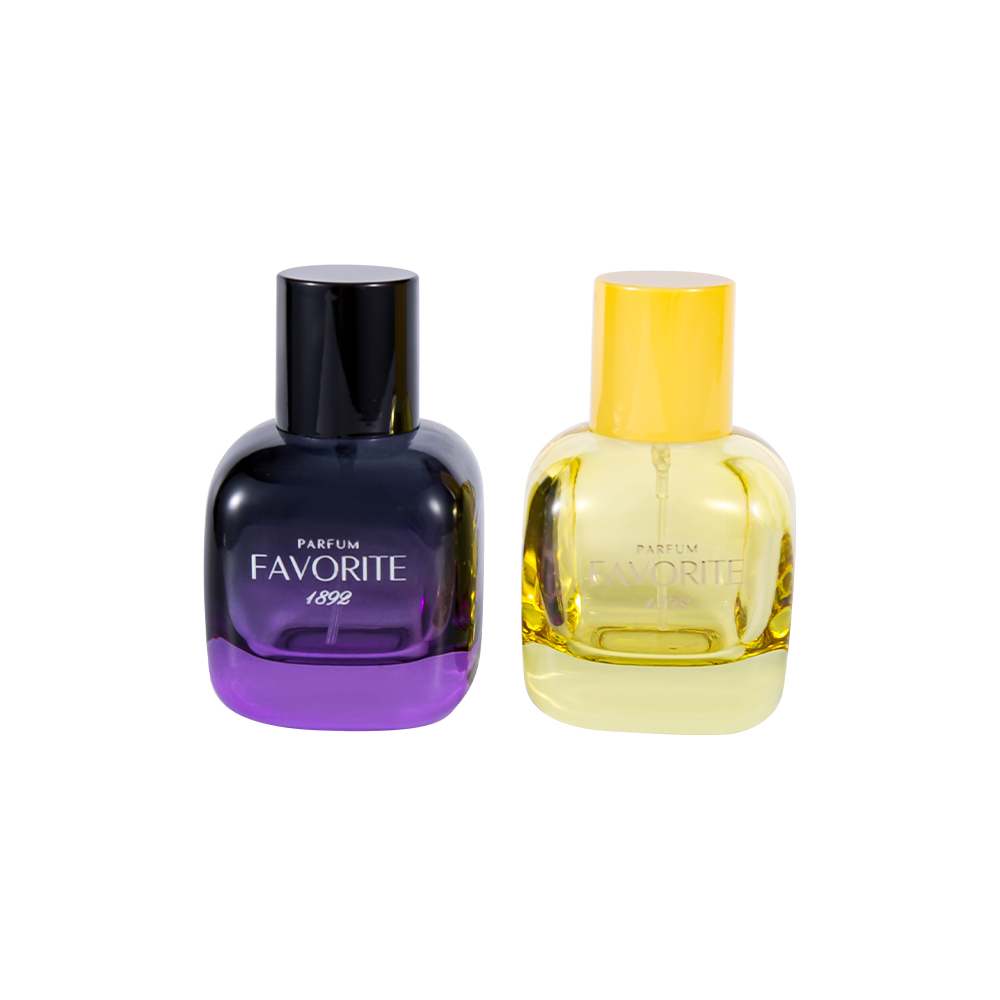 بطری عطر شیشه ای تزئینی GC4869-WJ2531 50ML با درپوش PP، سری چند ظرفیتی