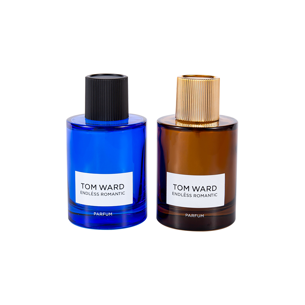 بطری عطر شیشه ای عمده فروشی GC5178-WJ2623 100ML با درپوش عطر راه راه