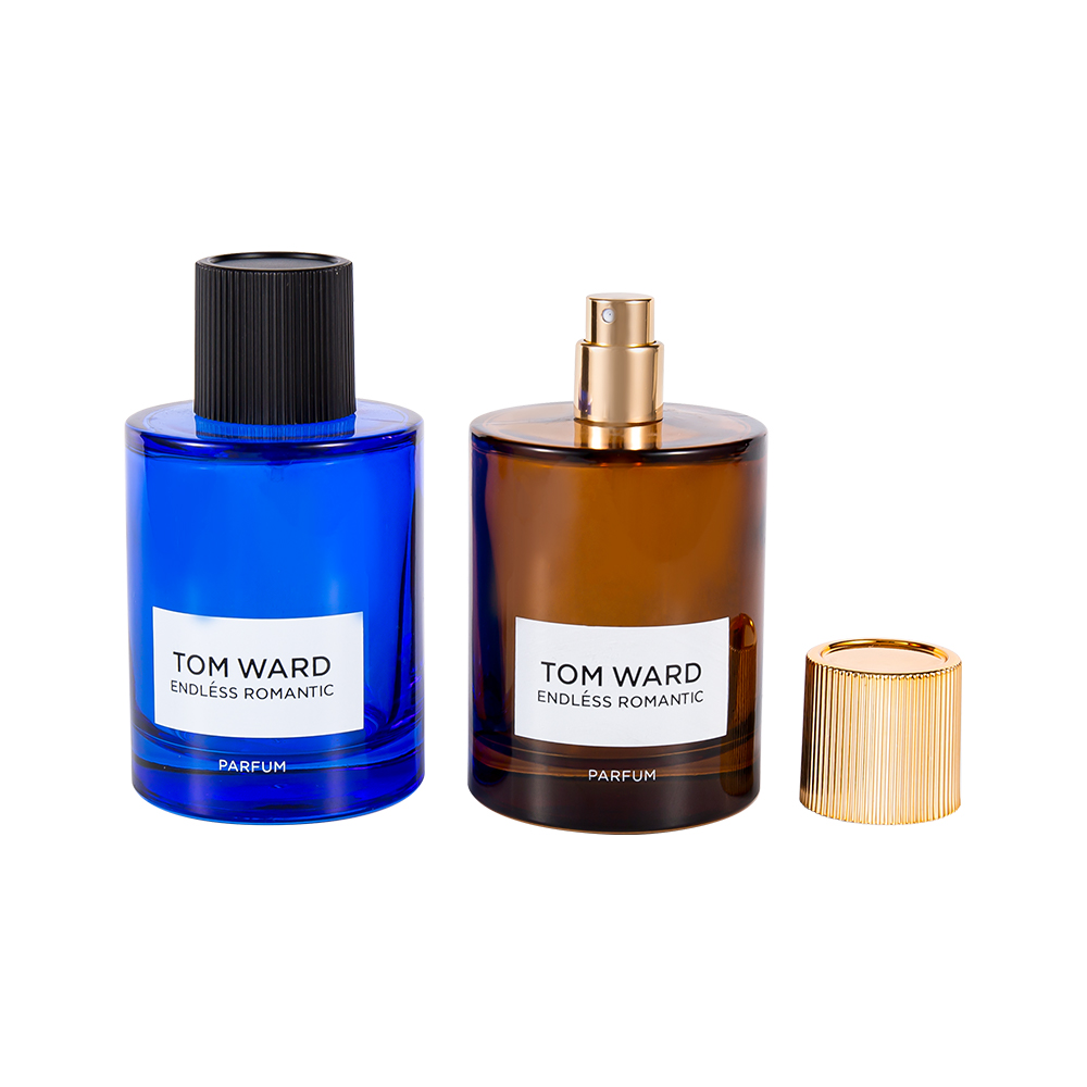 بطری عطر شیشه ای عمده فروشی GC5178-WJ2623 100ML با درپوش عطر راه راه